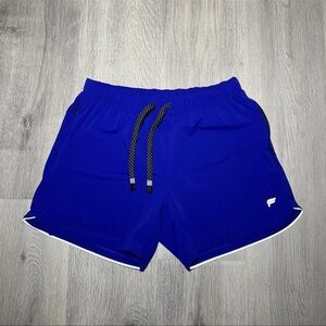 Men's Blue Athletic Shorts with Drawstring